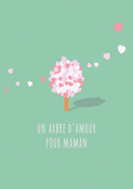 Un arbre d'amour en coeurs pour maman